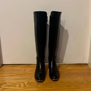 Cole Haan Over the Knee Black Leather Boots | 7
